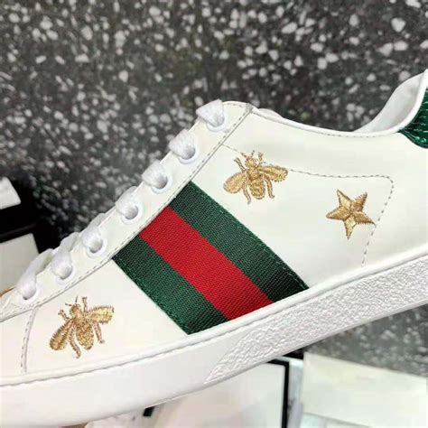 gucci aces bee stars|Gucci ace embroidered bees.